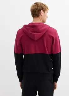 Felpa con zip e cappuccio in puro cotone biologico, bonprix