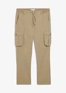 Pantaloni cargo regular fit in puro cotone, straight, bonprix