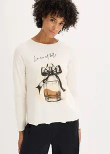 Maglia a maniche lunghe in cotone elasticizzato, bonprix