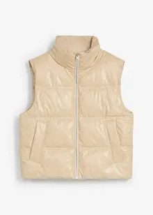 Gilet trapuntato in similpelle, bonprix