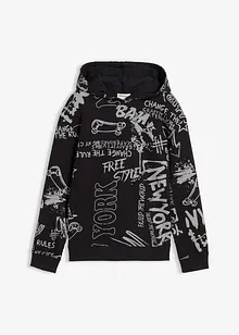 Felpa con cappuccio in morbido misto cotone, bonprix