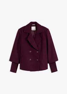 Caban con maniche in maglia, bonprix