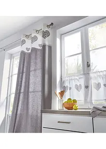 Tenda a vetro in cotone biologico con cuori, bonprix