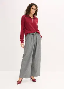 Felpa oversize con mezza zip, bonprix