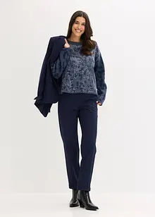 Maglione jacquard oversize con paillettes, bonprix