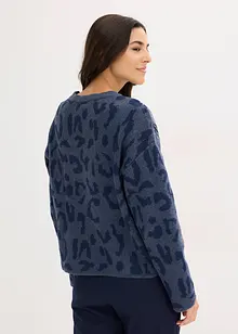 Maglione jacquard oversize con paillettes, bonprix