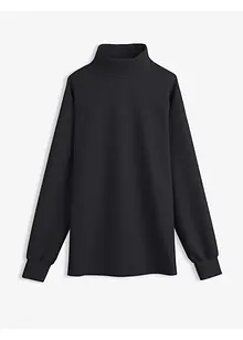 Felpa a collo alto in tessuto effetto neoprene, bonprix