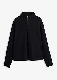 Giacca con zip in tessuto effetto neoprene, bonprix