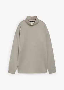 Felpa a collo alto in tessuto effetto neoprene, bonprix