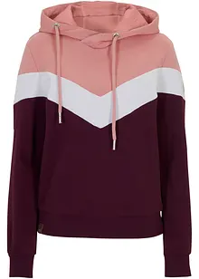 Felpa con cappuccio e collo grande, bonprix