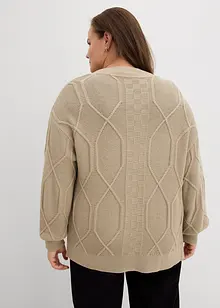 Cardigan a trecce, bonprix