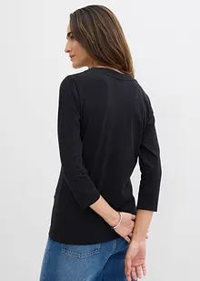 Maglia con maniche a 3/4 e puro cotone biologico, bonprix