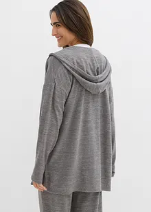 Cardigan a maglia lavorata in filato fine di misto viscosa, bonprix