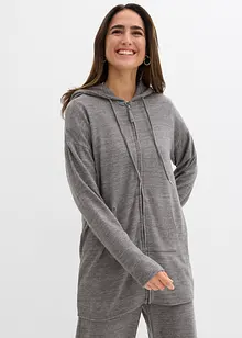 Cardigan a maglia lavorata in filato fine di misto viscosa, bonprix