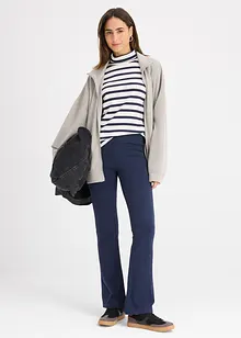 Pantaloni a zampa elasticizzati in cotone biologico, bonprix