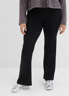 Pantaloni a zampa elasticizzati in cotone biologico, bonprix