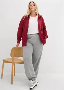 Felpa lunga con zip, bonprix