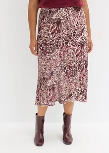 Gonna di satin operato, bonprix