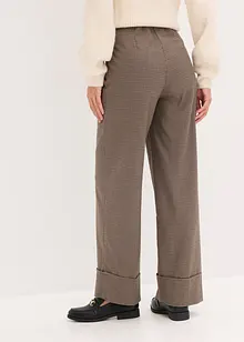 Pantaloni con elastico in vita a quadri, bonprix