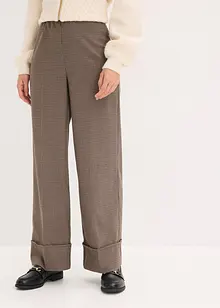 Pantaloni con elastico in vita a quadri, bonprix