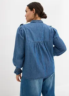 Camicia di jeans con ruches, bonprix