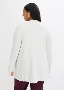 Maxi cardigan con paillettes e filato lucido, bonprix