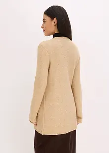 Maxi cardigan con paillettes e filato lucido, bonprix