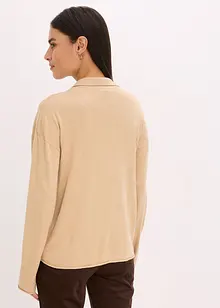 Cardigan effetto camicia in filato fine, bonprix