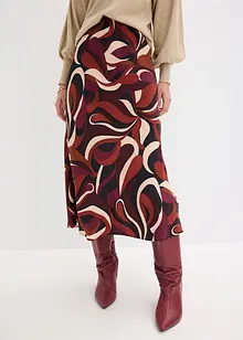 Gonna midi in satin fluente, bonprix