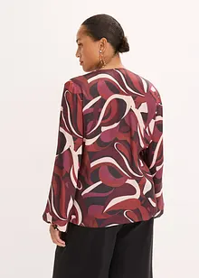 Camicetta incrociata in satin fluente, bonprix