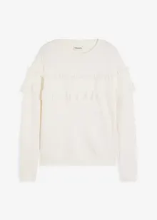 Maglione con volant, bonprix