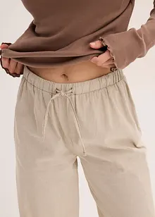 Tuta da casa con maglia a coste e pantaloni in tessuto, bonprix