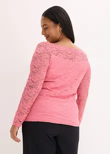 Maglia in pizzo a maniche lunghe, bonprix