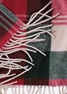 Plaid a quadri con frange, bonprix