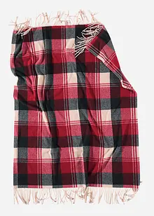 Plaid a quadri con frange, bonprix