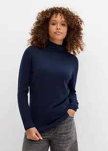 Maglione a collo alto in filato fine, bonprix