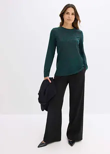 Maglia a maniche lunghe con rose stampate, bonprix