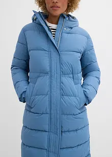 Giubbotto lungo trapuntato con cappuccio, bonprix