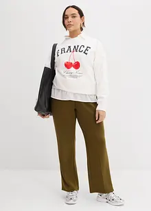 Pantaloni in felpa con viscosa, bonprix