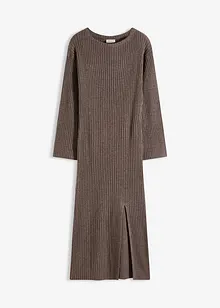 Abito in maglia con spacco, bonprix