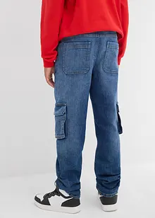 Jeans cargo termici loose fit con fodera in jersey, straight, bonprix