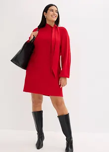 Abito in maglia con fiocco in misto viscosa morbido, bonprix