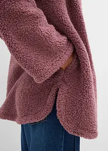 Giacca in pile teddy con spacchi laterali, bonprix