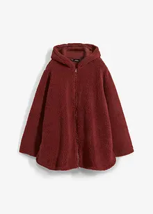Giacca in pile teddy con spacchi laterali, bonprix
