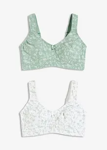 Reggiseno senza ferretto con cotone biologico morbido (pacco da 2), bonprix