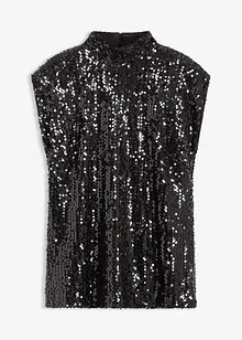 Top con paillettes, bonprix
