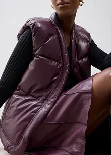 Gilet trapuntato in nappa d'agnello, bonprix