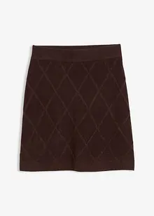 Gonna di maglia con motivo a rombi, bonprix
