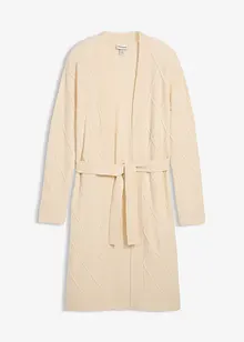 Maxi cardigan in maglia con motivo a rombi, bonprix