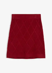 Gonna di maglia con motivo a rombi, bonprix
